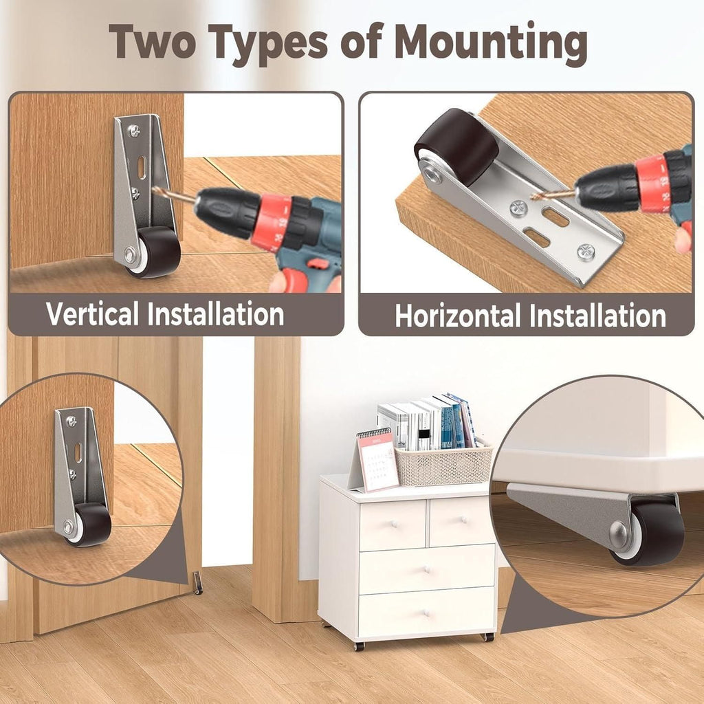 4 Pcs Small Caster Wheel